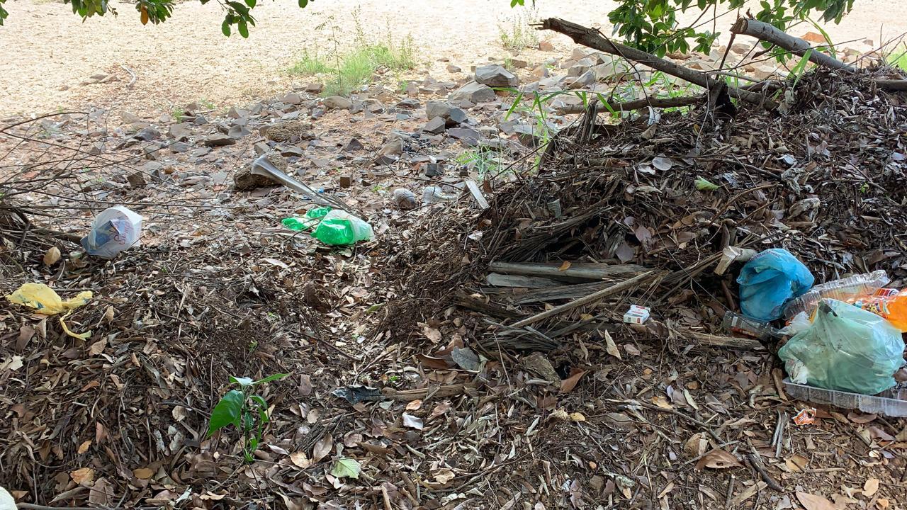 Lixo deixado por banhistas às margens do Rio Paraná causa indignação