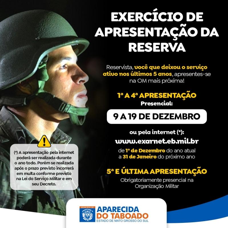 Junta Militar começa realizar hoje Exercício de Apresentação da Reserva 2021 e vai até dia 16